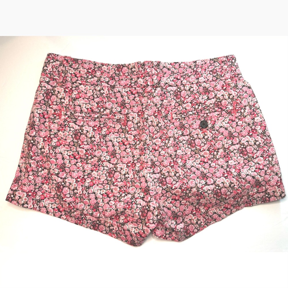 J.Crew Liberty Art Fabrics Floral Shorts Women's Size 0 Pink Cotton Tailored - Picture 9 of 9